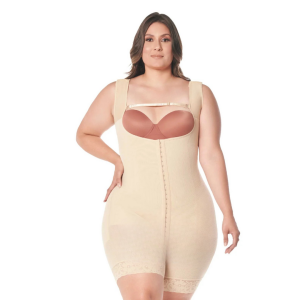 Mid-thigh girdle with sleeveless design
